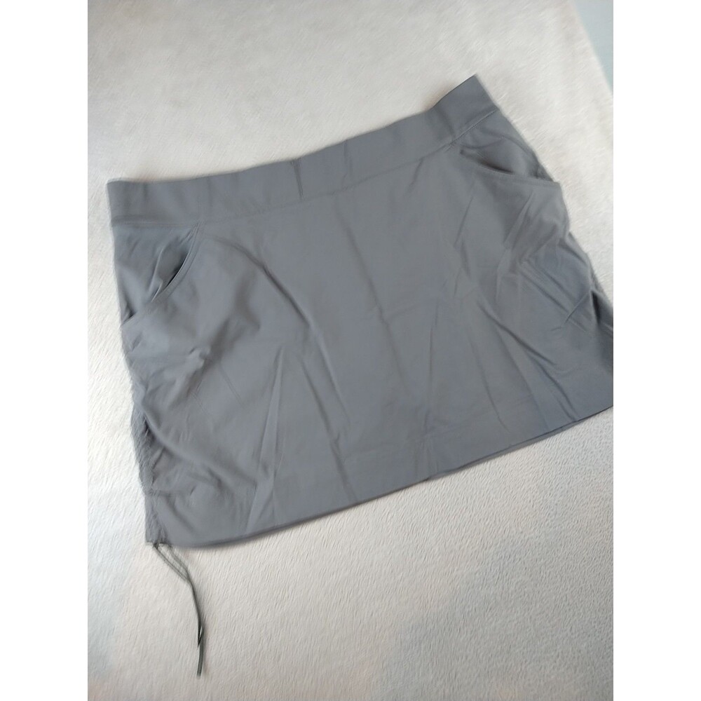 Columbia Anytime Skort Women's XXL 2XL Gray Casual Nylon Side Cinch Active